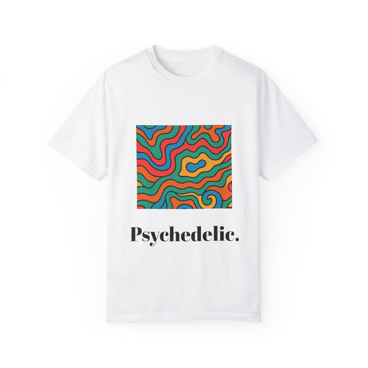 Psychedelic. Garment-dyed T-shirt